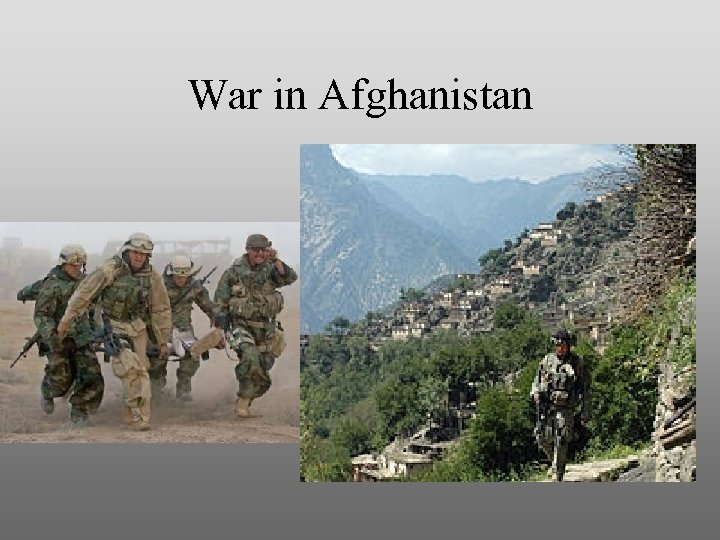 War in Afghanistan 