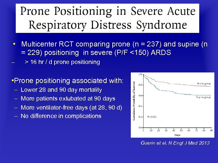  • Multicenter RCT comparing prone (n = 237) and supine (n = 229)