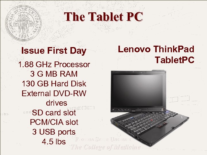 The Tablet PC Issue First Day Lenovo Think. Pad Tablet. PC 1. 88 GHz