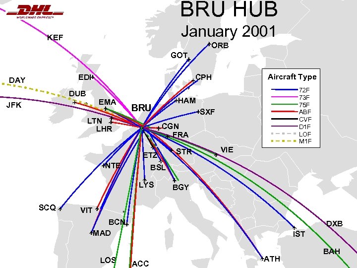 BRU HUB January 2001 KEF ORB GOT DUB EMA JFK 72 F 73 F
