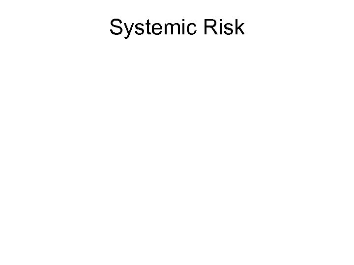 Systemic Risk 