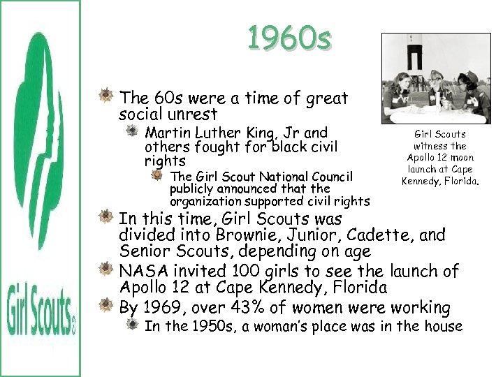 1960 s The 60 s were a time of great social unrest Martin Luther