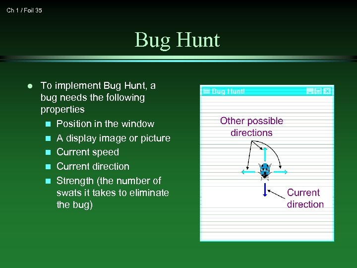 Ch 1 / Foil 35 Bug Hunt l To implement Bug Hunt, a bug