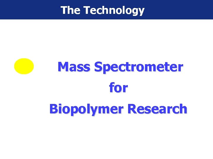 The Technology Mass Spectrometer for Biopolymer Research 