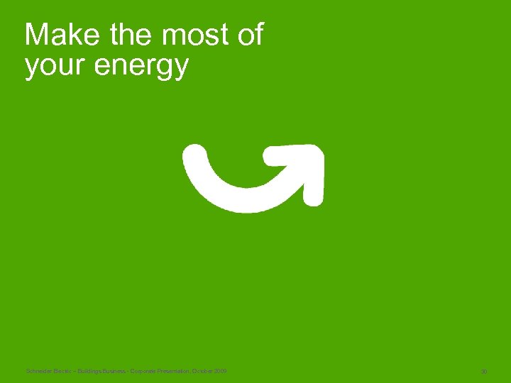 Make the most of your energy Schneider Electric – Buildings Business - Corporate Presentation,