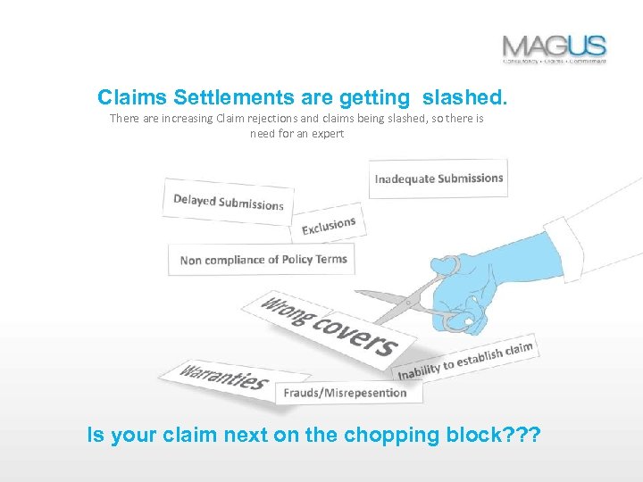Claims Settlements are getting slashed. There are increasing Claim rejections and claims being slashed,