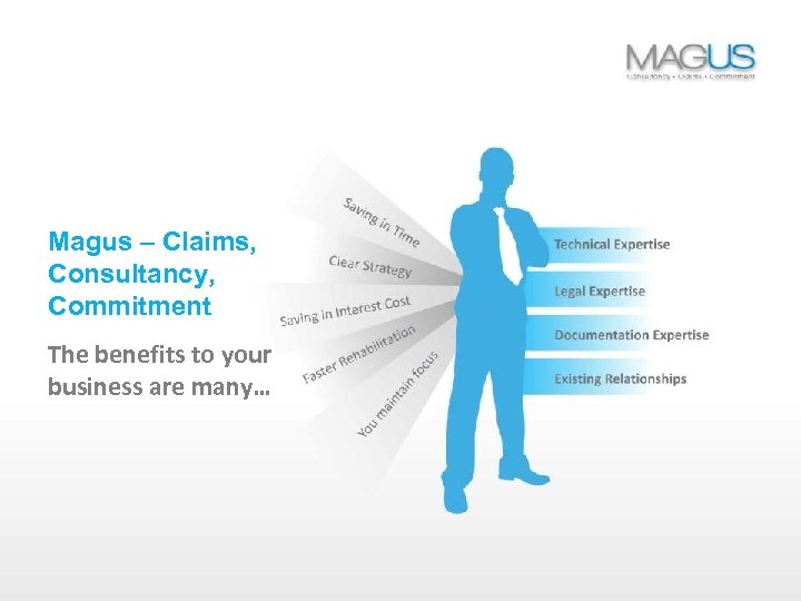 Magus – Claims, Consultancy, Commitment The benefits to your business are many… 