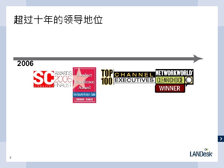 超过十年的领导地位 2006 7 
