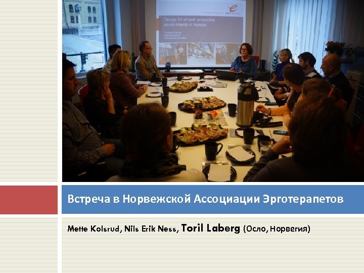 Встреча в Норвежской Ассоциации Эрготерапетов Mette Kolsrud, Nils Erik Ness, Toril Laberg (Осло, Норвегия)
