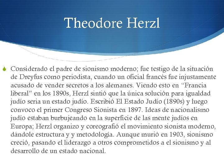 Theodore Herzl S Considerado el padre de sionismo moderno; fue testigo de la situación