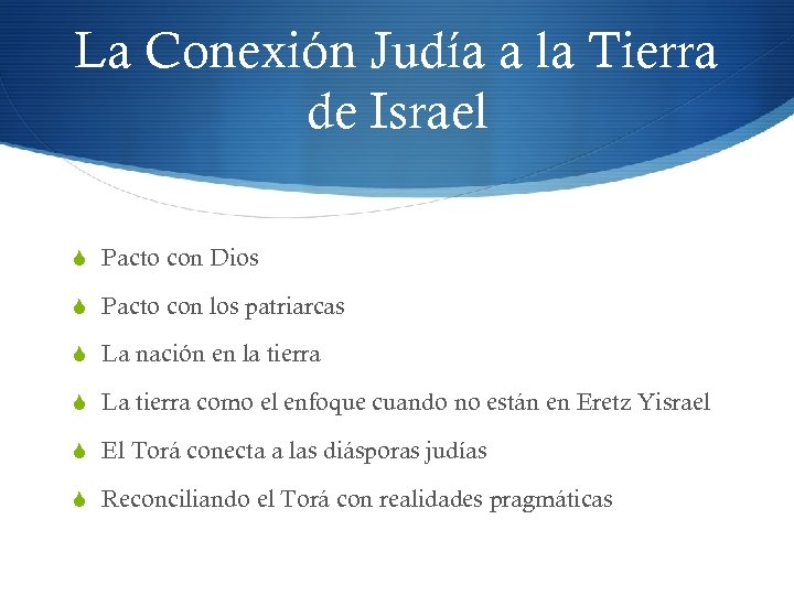 La Conexión Judía a la Tierra de Israel S Pacto con Dios S Pacto