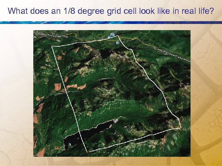 What does an 1/8 degree grid cell look like in real life? 