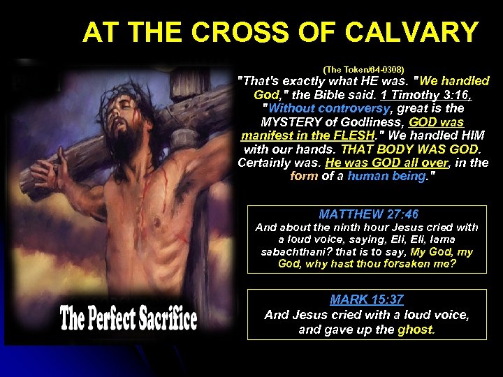 AT THE CROSS OF CALVARY (The Token/64 -0308) 