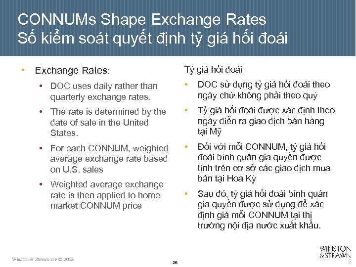 CONNUMs Shape Exchange Rates Số kiểm soát quyết định tỷ giá hối đoái •