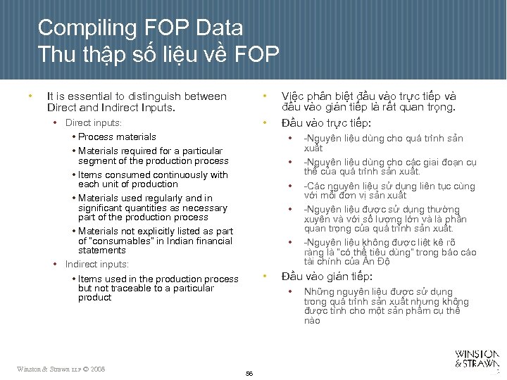 Compiling FOP Data Thu thập số liệu về FOP • • It is essential