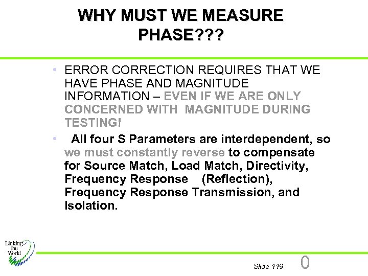 WHY MUST WE MEASURE PHASE? ? ? • ERROR CORRECTION REQUIRES THAT WE HAVE