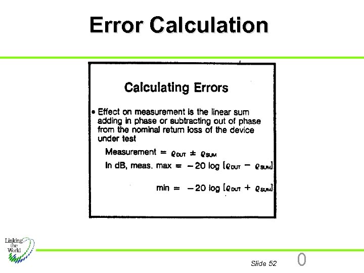 Error Calculation Slide 52 0 