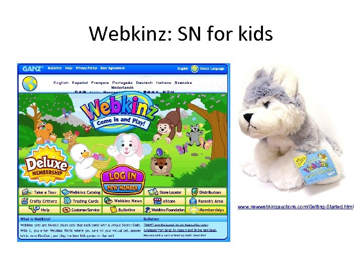 Webkinz: SN for kids www. newwebkinzauctions. com/Getting-Started. html 