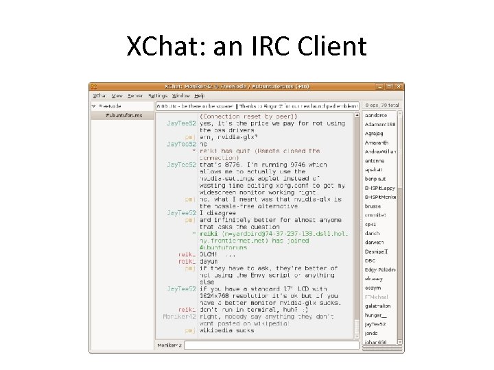 XChat: an IRC Client 