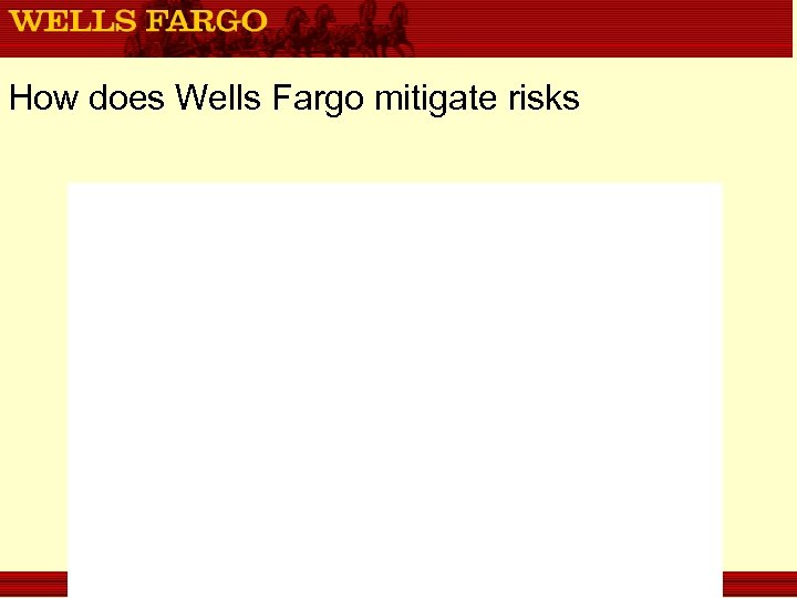 How does Wells Fargo mitigate risks 