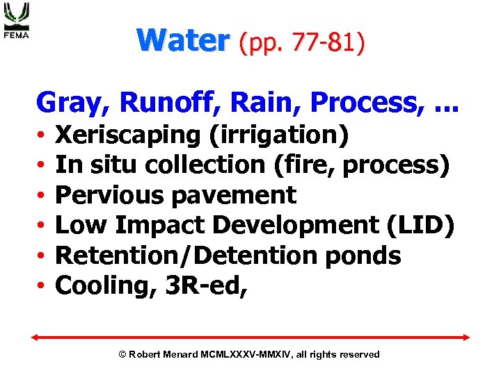 Water (pp. 77 -81) Gray, Runoff, Rain, Process, . . . • • •