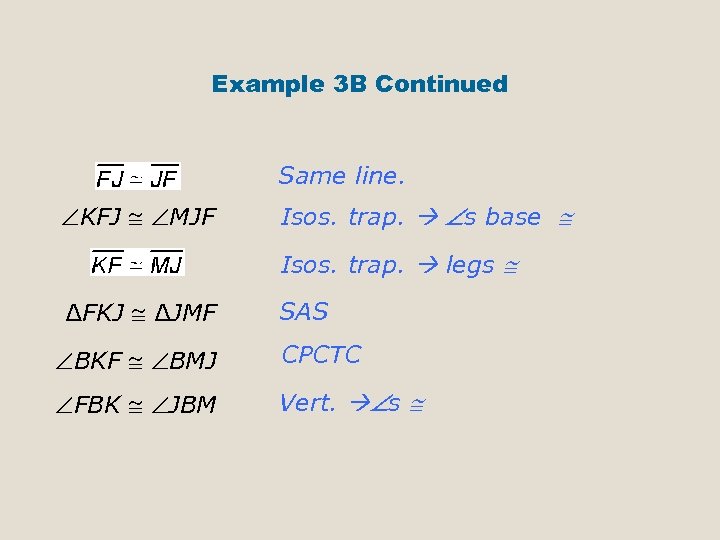 Example 3 B Continued Same line. KFJ MJF Isos. trap. s base Isos. trap.