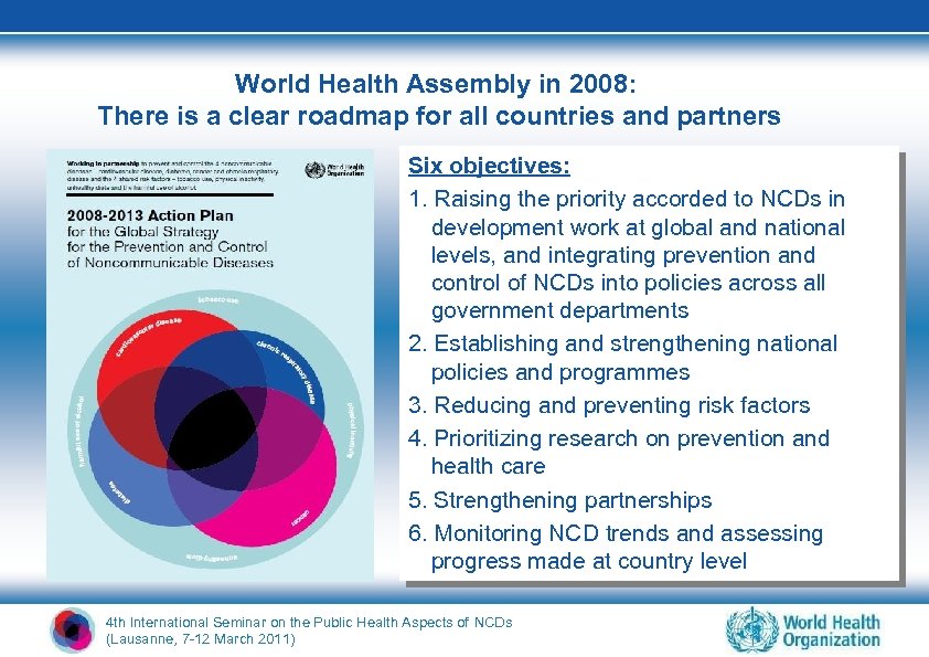 World Health Assembly in 2008: There is a clear roadmap for all countries and