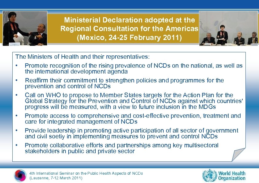 Ministerial Declaration adopted at the Regional Consultation for the Americas (Mexico, 24 -25 February