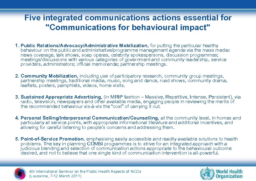 Five integrated communications actions essential for 