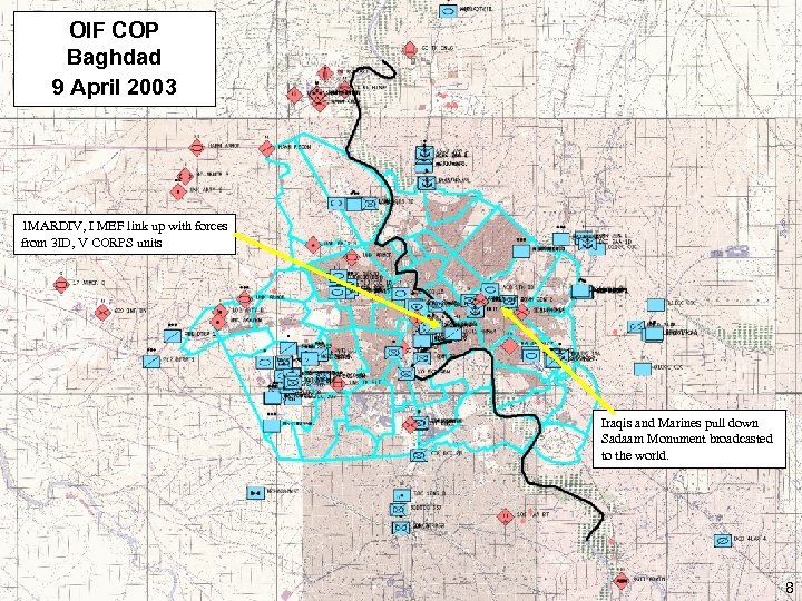 “Information as Combat Power” OIF COP Baghdad 9 April 2003 1 MARDIV, I MEF