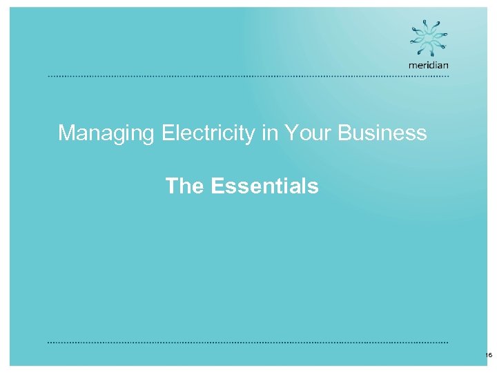 Managing Electricity in Your Business The Essentials 16 