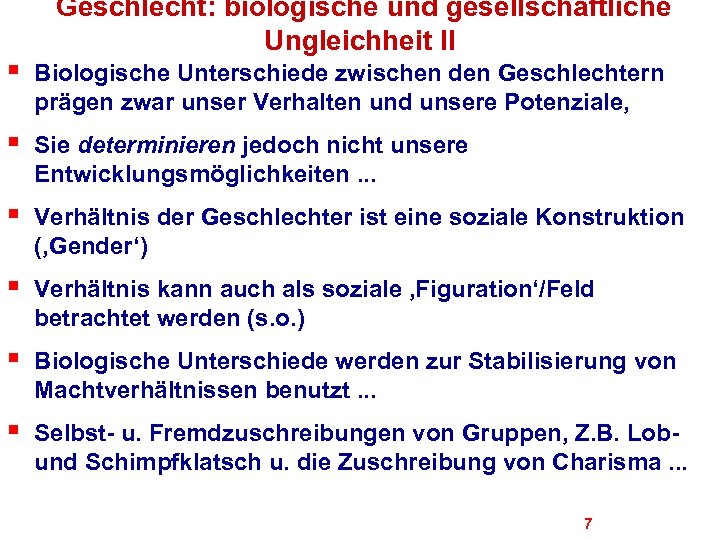 Sozialstruktur U Soziale Ungleichheit II Geschlecht U Migration