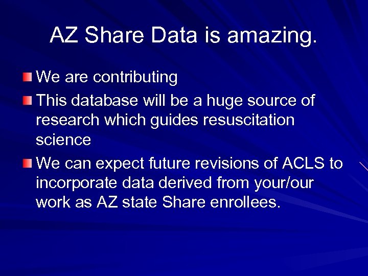 AZ Share Data is amazing. We are contributing This database will be a huge