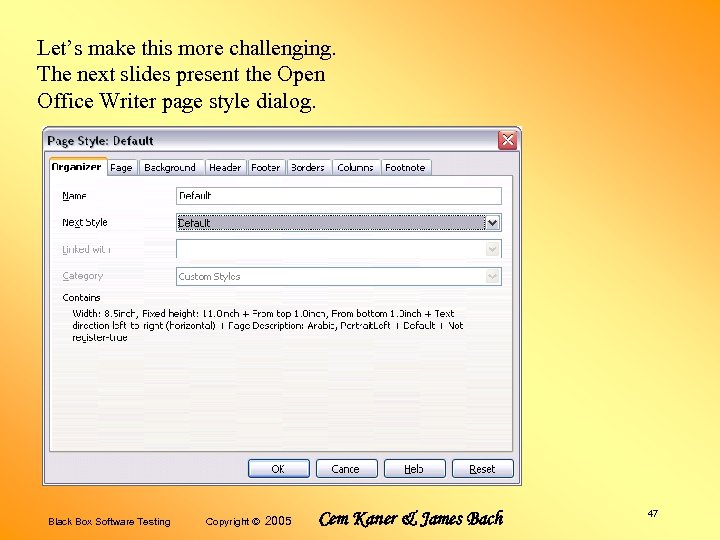 Let’s make this more challenging. The next slides present the Open Office Writer page