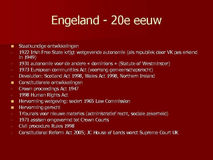 Engeland - 20 e eeuw n n - Staatkundige ontwikkelingen 1922 Irish Free State