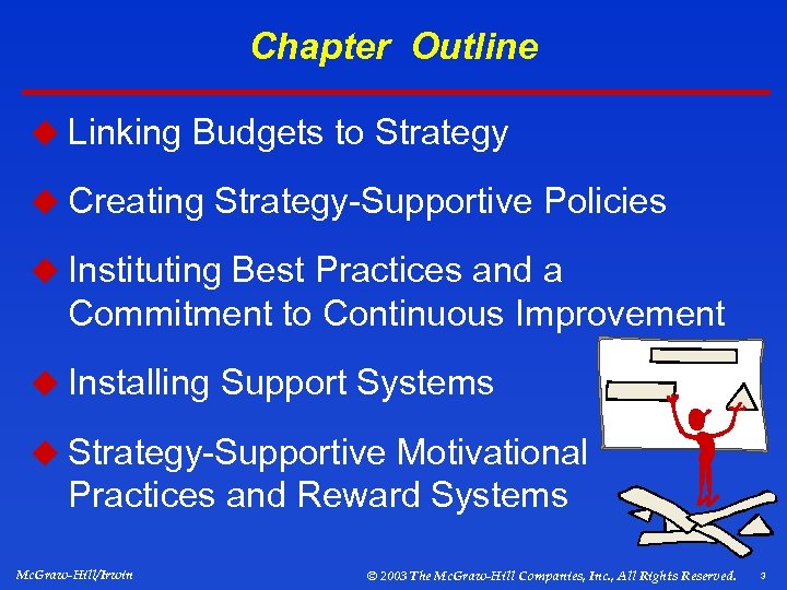 Chapter Outline u Linking Budgets to Strategy u Creating Strategy-Supportive Policies u Instituting Best