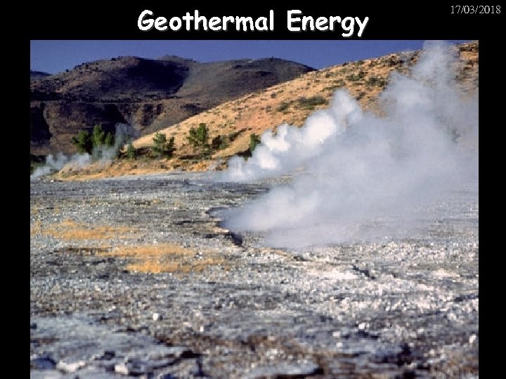 Geothermal Energy 17/03/2018 