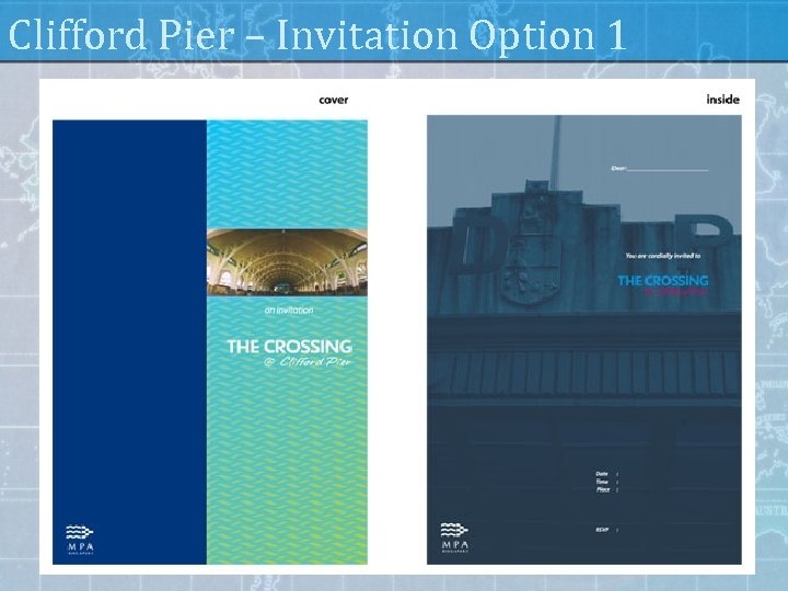 Clifford Pier – Invitation Option 1 