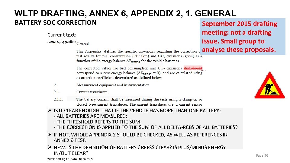 WLTP DRAFTING, ANNEX 6, APPENDIX 2, 1. GENERAL BATTERY SOC CORRECTION Current text: Annex