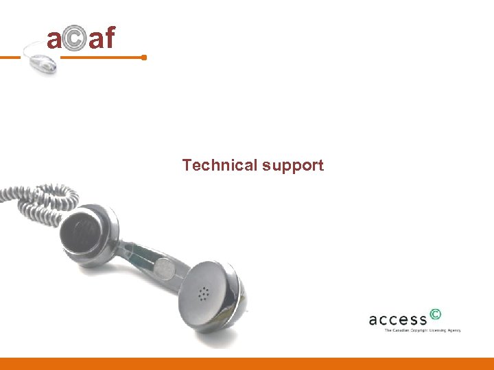 a af Technical support 