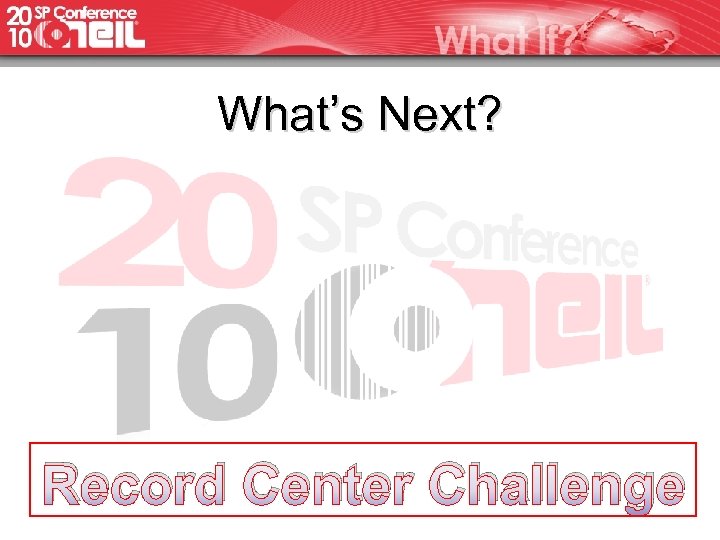 What’s Next? Record Center Challenge 