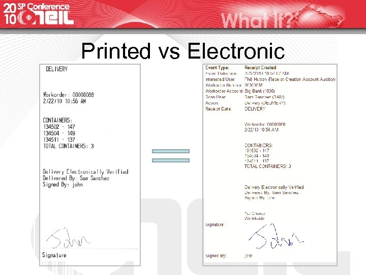 Printed vs Electronic 