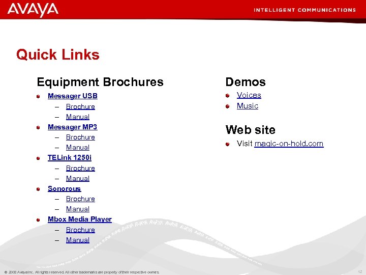 Quick Links Equipment Brochures Messager USB – Brochure – Manual Messager MP 3 –