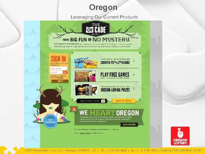 Oregon Leveraging Our Current Products 
