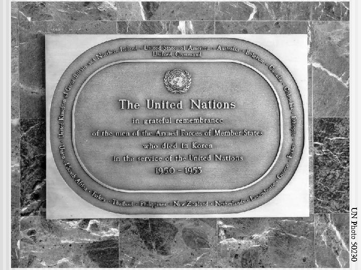 UN HEADQUARTERS PLAQUE UN Photo 50230 