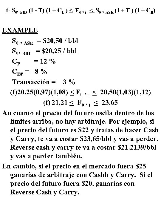 f. S 0, BID (1 - T) (1 + CL ) < F 0