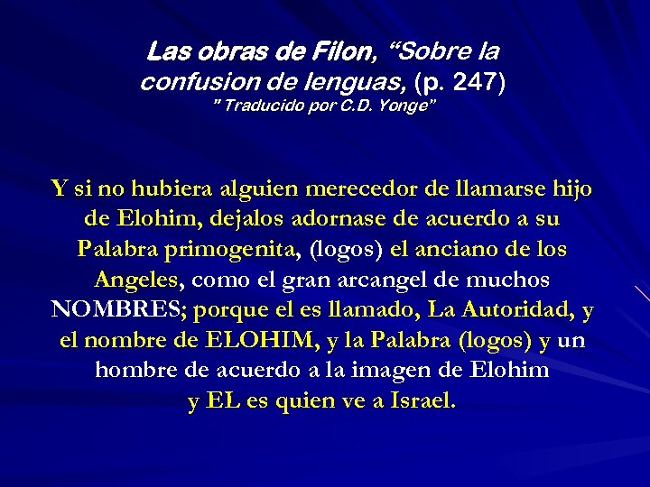 Las obras de Filon, “Sobre la confusion de lenguas, (p. 247) 