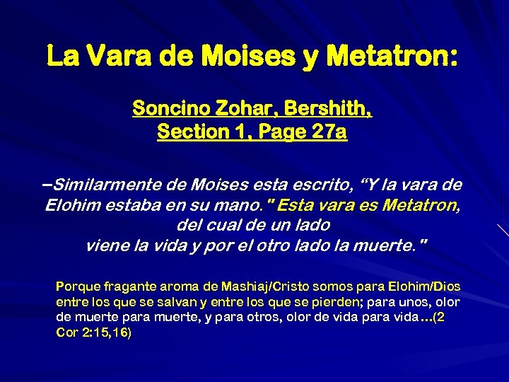 La Vara de Moises y Metatron: Soncino Zohar, Bershith, Section 1, Page 27 a