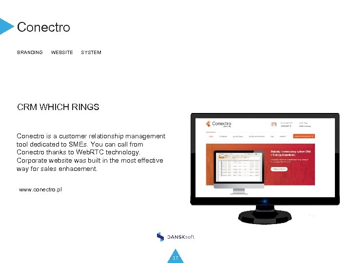 Conectro BRANDING WEBSITE SYSTEM CRM WHICH RINGS Conectro is a customer relationship management tool