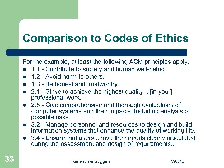 Analysing Ethical Scenarios From Blaise Liffick 1 Renaat